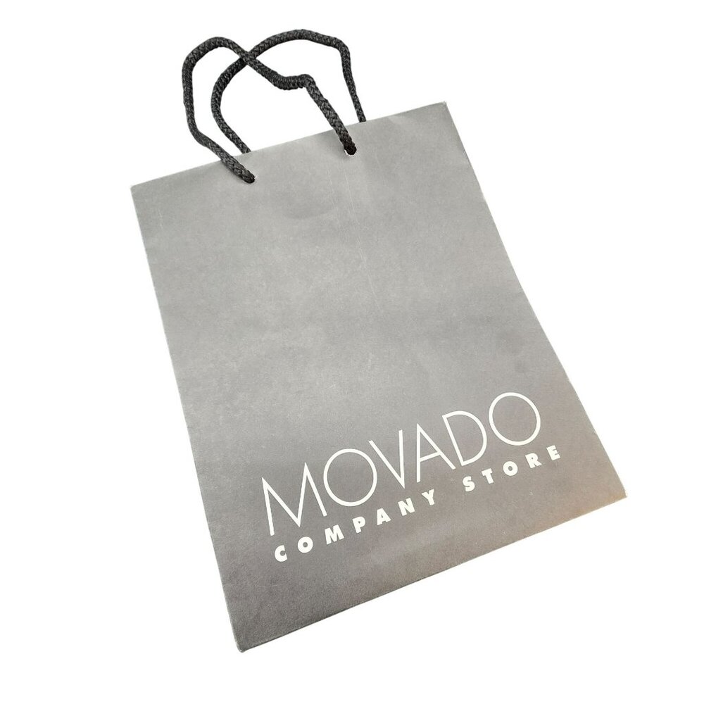 Movado Company Store Grey Paper Gift Bag Reusable Shopping Bag Movie Prop VR1814